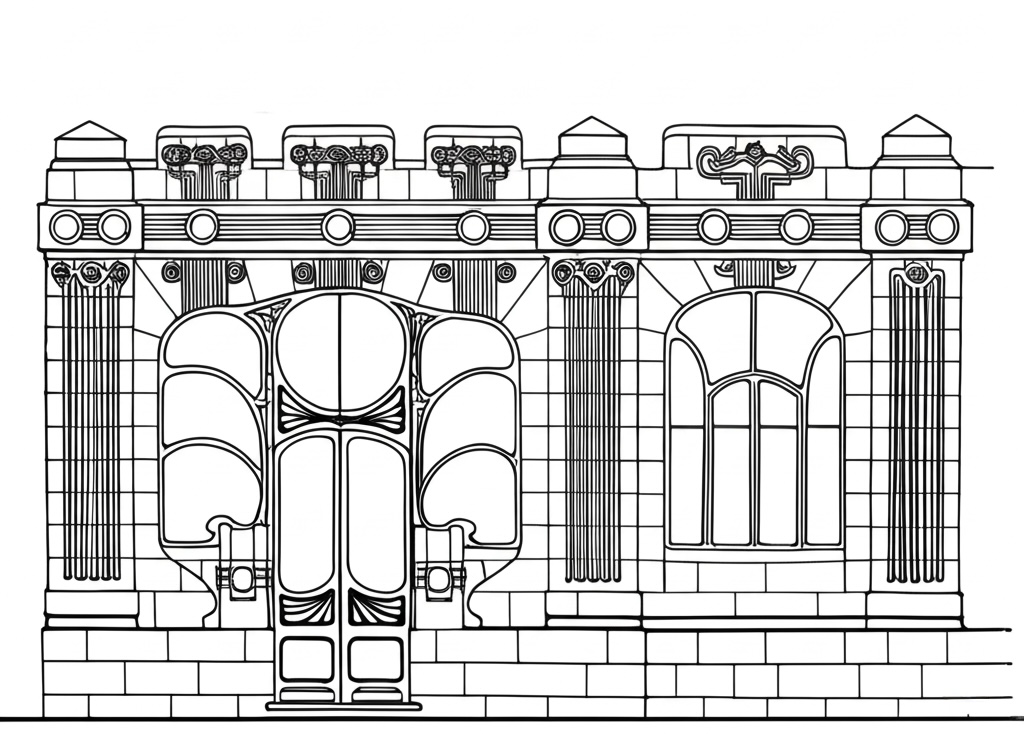 Design project for a school in Baku. Architect: Józef Płoszko. Source: Shamil Fatullayev, "Urban planning and architecture of Azerbaijan in the XIX and the early XX centuries" (1986)