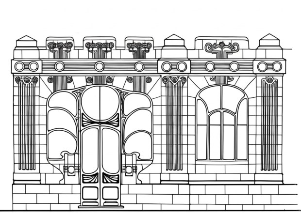 Design project for a school in Baku. Architect: Józef Płoszko. Source: Shamil Fatullayev, "Urban planning and architecture of Azerbaijan in the XIX and the early XX centuries" (1986)