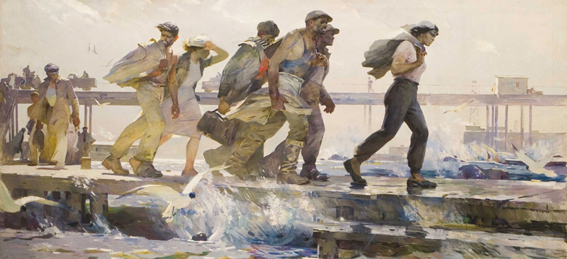 'The Shift is over' by Tahir Salahov. 1957