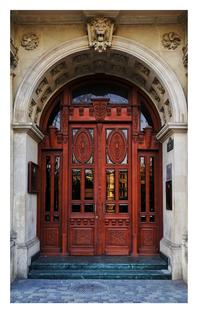 Neo-Classical Architecture in Baku. The door to The Writers Union