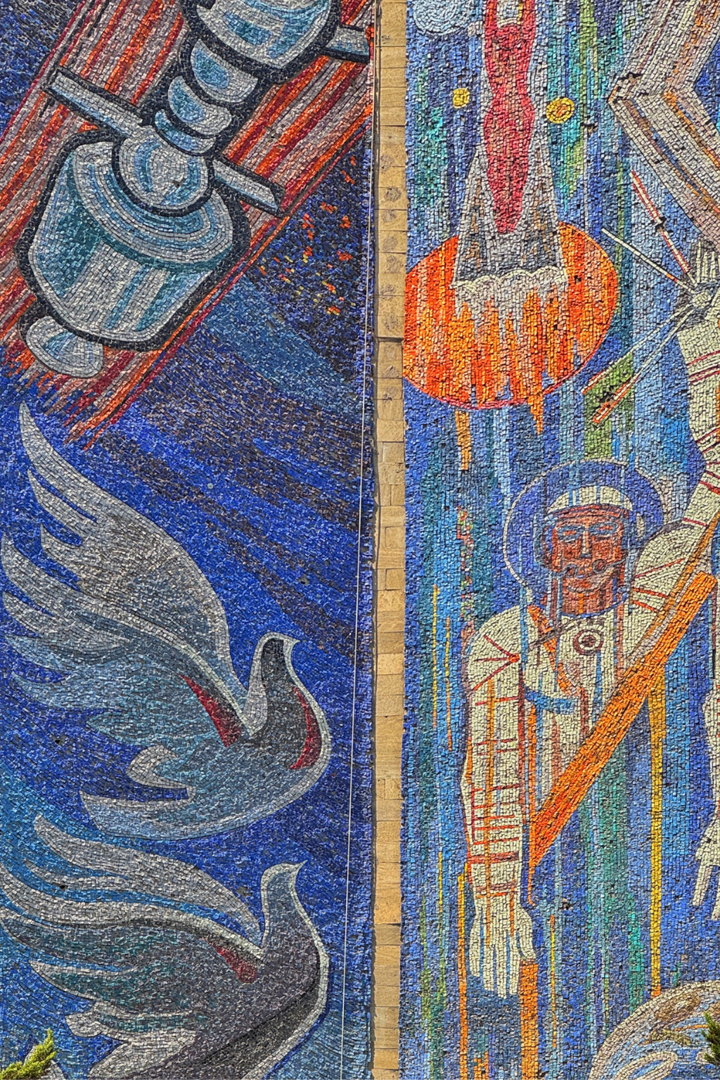 "Kosmos" mozaikasından fraqment. Müəllif/Rəssam: Elmas Hüseynov