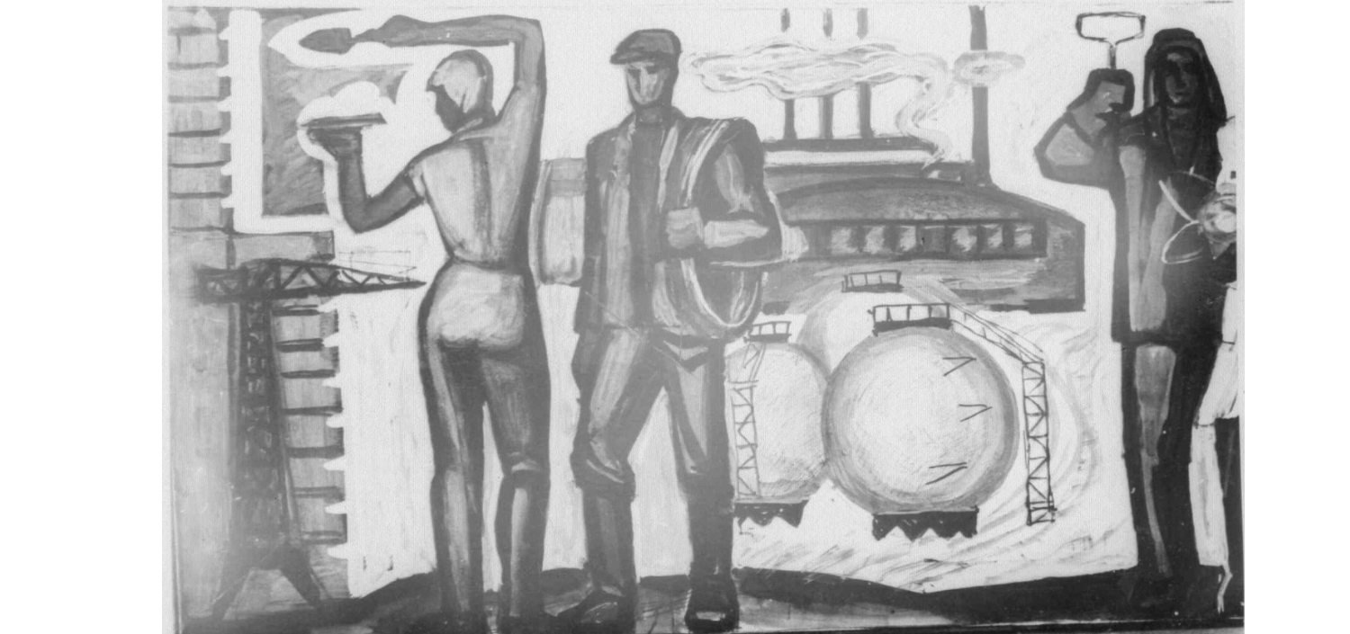 Hüseyn Əli Hüseynovun monumental incəsənət əsərinin eskizi. Mənbə: Facebook/Hüseyn Əli Gülbala oğlu Hüseynov 