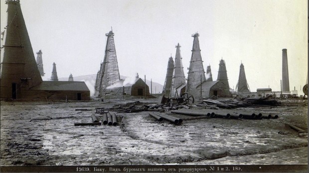 Baku Oil Derricks in the late XIX century