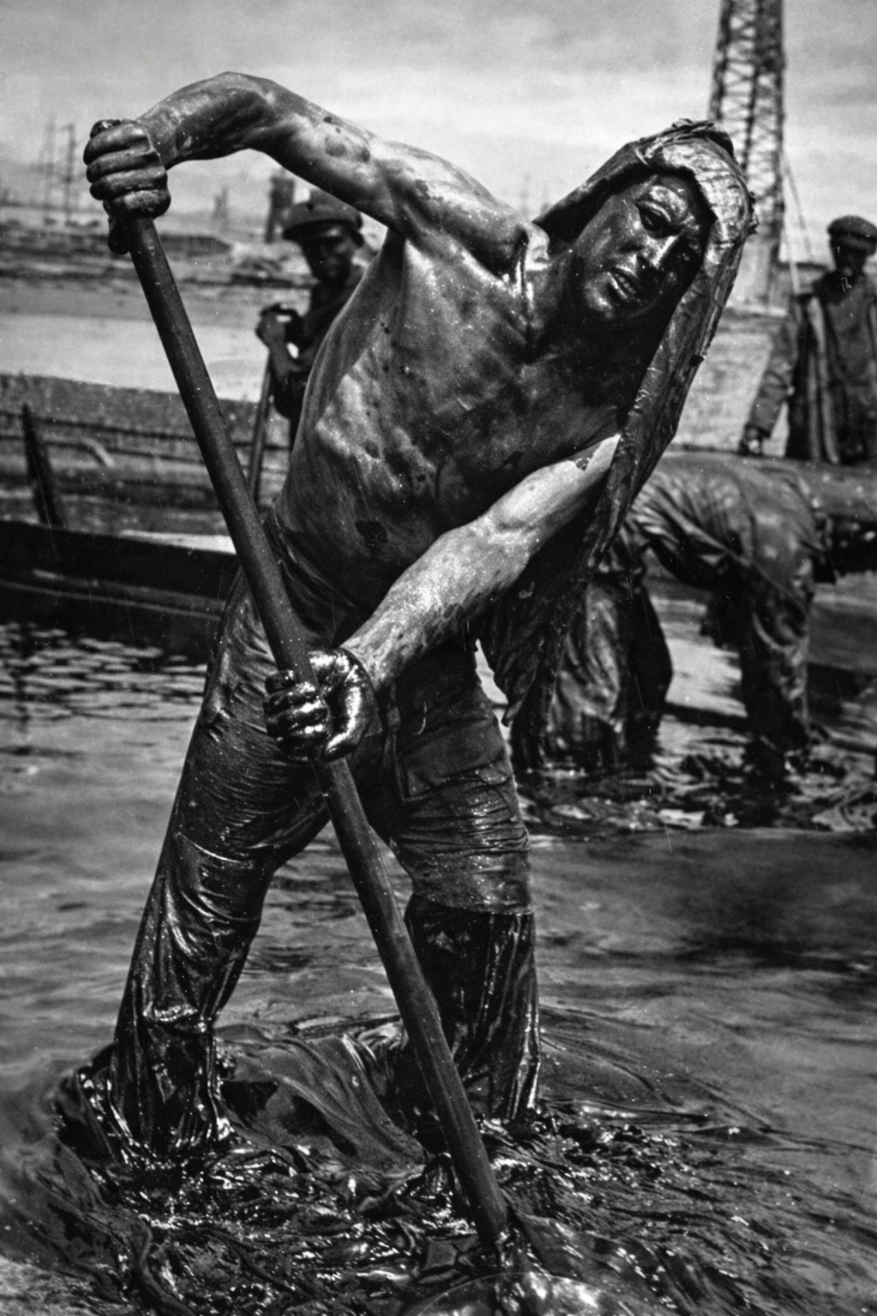 XIX century Oilmen in Baku Oil Fields