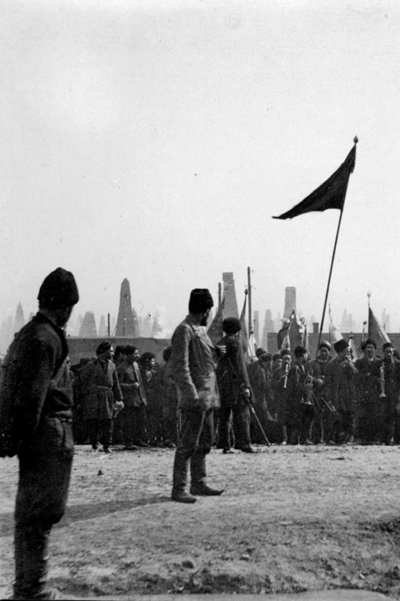 26 December 1904, a strike began in Baku, now Azerbaijan, when metalworkers walked out with numerous demands including an eight-hour day, pay increases and Sundays off from work each week.